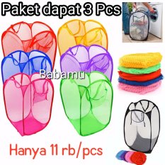 Babamu Keranjang Baju Kotor - Hamper Baju - Paket dapat 3 Pcs ( Warna Campur )