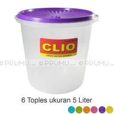 Baru - 6 Toples Plastik 5 Liter Tempat Kerupuk Sealware Food Container - Fourtyshops