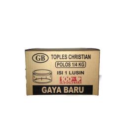 baru - gaya baru toples christian kue kering nastar plastik mika 250 gram - fourtyshops