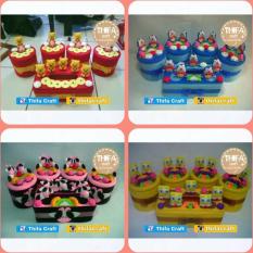 baru - toples hias flanel motif doraemon biru - fourtyshops