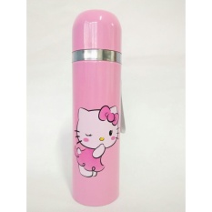 Botol Minum Termos Air Karakter Stainless Steel 500 ml New Model - Babamu - Pink