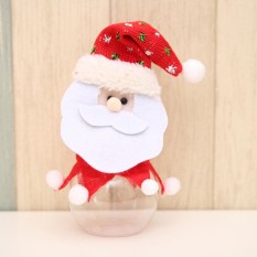 Christmas Candy Box Jar Lovely Xmas Santa Elk Snowman Gula Manis Case Decor-Intl