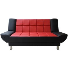 Clianta Sofa Bed Quilted (Hitam Merah) Bandung