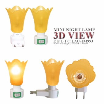 ... Promo EELIC LAU JM993 ORANGE Mini Lamp Lampu Tidur Model Bunga Cantik Malam Hari Murah