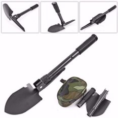 Eigia Sekop Lipat Militer Portable Adventure Outdoor Survival Camping Kemah Hiking Military Folding Shovel Berkebun Army Pacul Cangkul Scoop Serbaguna Ada Carry Bag Perkakas Rumah Tangga Stainless Steel Gali Tanah Kuat Kokoh - Hijau