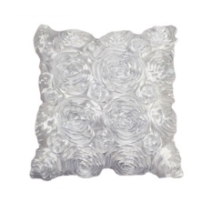 Fashion Floral Decorative Satin Throw Sofa Pillow Case Cushion Cover WH - intl