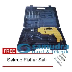FISCH Bor Listrik Tembok Beton Besi Kayu SDT1301 Mata Bor Koper Sekrup