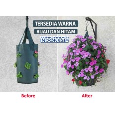 Flower Tube 12 Slits Lubang pot tanaman GANTUNG Kantong Bunga planter bag / planterbag