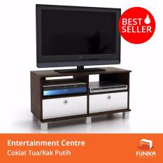 FUNIKA 11156-1 SOP/WH - Rak TV dengan 2 Rak Pintu Lipat - Sonoma Oak/Sopresso