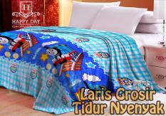 Happy Day Selimut Bulu Karakter Thomas Kereta Api 150x200 Bahan Panel Halus