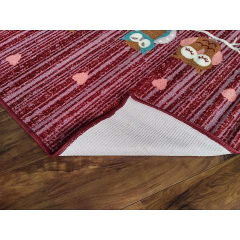 Tren-D-rugs - Karpet Karakter Anak-anak 100 cm x 140 cm Owl Merah JK12MR - NMs 2