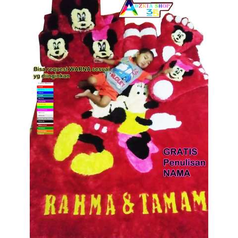 karpet bulu rasfur karakter mickey fullset_adzkia35 7