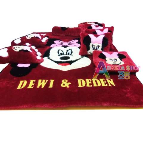 karpet bulu rasfur karakter mickey fullset_adzkia35 3