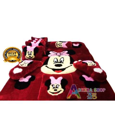 karpet bulu rasfur karakter mickey fullset_adzkia35 1