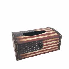 LaCarLa Decorative Retro Vintage Design Hinged Refillable Tissue Box Holder Cover - Tempat Tissue Corak Antik Jadul Kuno - USA