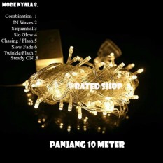 Lampu LED TumblrLampu Hias Natal LED Warm White 10 Meter