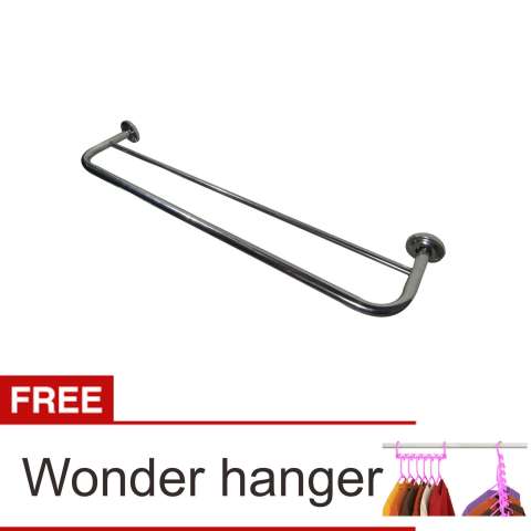 Jual Lanjarjaya Stainless Steel Dinding Mount Pemegang Gantungan Handuk Bar Di Kamar Mandi Model Lengkun Harga Rp 55.000