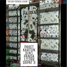LARISSA D'ORGANIZER - Rak Gantung Karakter Set 3 in 1 full Resleting (Tas, Sepatu, Jilbab) - PANDA