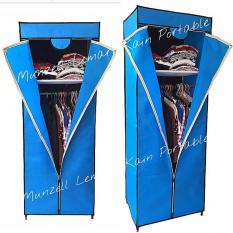 Lemari Kain Munzell Type LPF 02 T (Lemari Pakaian 1 Gantungan+2 Sekat) BIRU