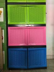 Lemari Plastik Lemari Pakaian Lemari Baju Hexa Susun 3 Rainbow