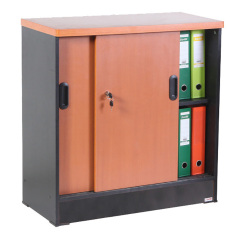 Lunar Lemari Rak Pendek Pintu Sliding LRP 705 - Cherry - Jabodetabek Only