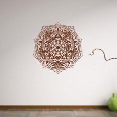Mandala Flower Indian Kamar Tidur Ruang Tamu Wall Stiker Decal Art Mural Rumah-Internasional