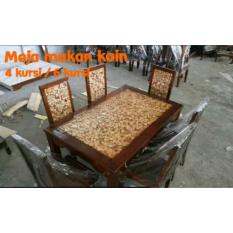 Meja Makan Jati Koin 6 K