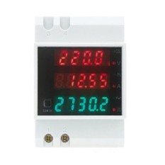 Multifungsi Digital Meter DIN Rail LED untuk Volt Amp Power Factor Power Waktu Ammeter Voltmeter AC 80-300 V 0-100A-Intl