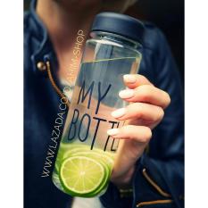 My Bottle 545ml CLEAR/Transparan Botol Minum ECO Friendly Infused Water Tritan BPA Free - BLACK