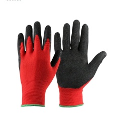 OH 1 Pair dari Katun Lembut Lateks untuk Pertanian Taman Kerja Tenaga Kerja Cut Resistant Gloves Merah & Hitam & Hijau -Intl