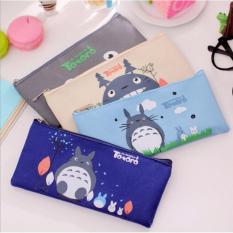 Pencil Case - Tempat Pensil Kanvas - Tempat Pensil Karakter My Neighbor Totoro - Random