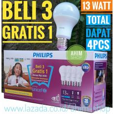PHILIPS Lampu LED Bulb 13W UNICEF Beli 3 Gratis 1 - Cool Daylight (Putih)
