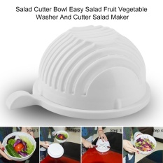 Portable Plastic 60 Seconds Salad Cutter Bowl Kitchen Fruit Vegetable Cutter