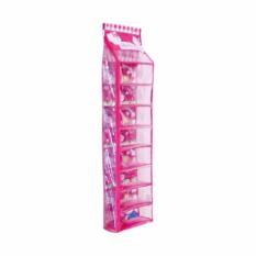 RAK SEPATU Gantung Hanging SHOES Organizer (HSO) HELLO KITTY Pink Full SLETTING