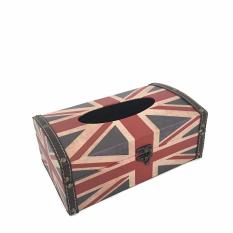 Ripple Decorative Retro Vintage Design Hinged Refillable Tissue Box Holder Cover - Tempat Tissue Corak Antik Jadul Kuno - England