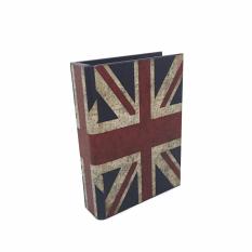 Ripple Decorative Vintage Wood Retro Book Secret Box Storage - Brankas Buku Antik Jadul Kuno - SMALL SIZE - England Flag