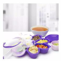 Serving Set Toples Ungu Purple Cantik Murah Piring Tempat Saji Kue Kering Lebaran