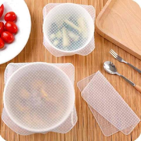 Silikon Sarung Bowl Cangkir Dish Sarung Silikon Regang Lids Menjaga Makanan Segar-Internasional 3