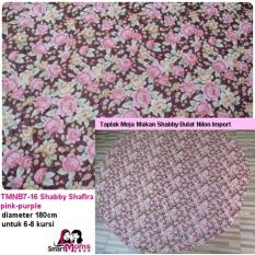 TAPLAK MEJA MAKAN SHABBY BULAT IMPORT 6-8 KURSI SHAFIRA