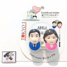 TEMPAT SIKAT GIGI IMUT LUCU PASANGAN DOUBLE TOOTHBRUSH HOLDER