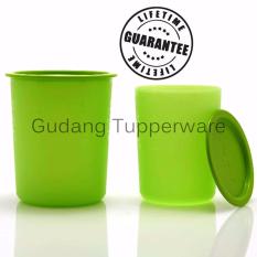 Tupperware Green Canister set (2)