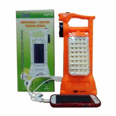 VDR Senter + Lampu Emergency + Power Bank Tenaga Surya V-977S