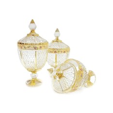 Vicenza Toples Kaca Original VGC0456 Olivia Golden Motif Camelia Termurah