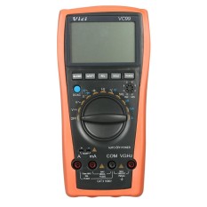 Vici Multi-functional LCD Digital Multimeter Auto Range DMM with Temperature Detector DC AC Voltage Current Meter Capacitance Resistance Diode Tester - intl