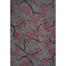 Wallpaper Dinding Lokal Sakura Magenta- Sticker- Dinding 3D- Dinding Kamar Tidur- Dinding Murah