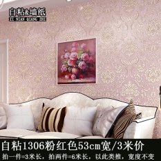 Waterproof Self-adhesive Menebal Dinding Stiker PVC Asrama Kamar Tidur Wallpaper Ruang Tamu TV 3D Dekoratif Wallpaper (53 CM X 3 Meters) -Intl