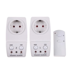 Wireless Remote Control Outlet 2 Pack Daya AC Soket Lampu EU Plug-Intl