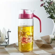 XinNing Oil Bottles Dispenser Oil And Vinegar Glass Jar Pot Dispenser Bottle Cruet,500ML