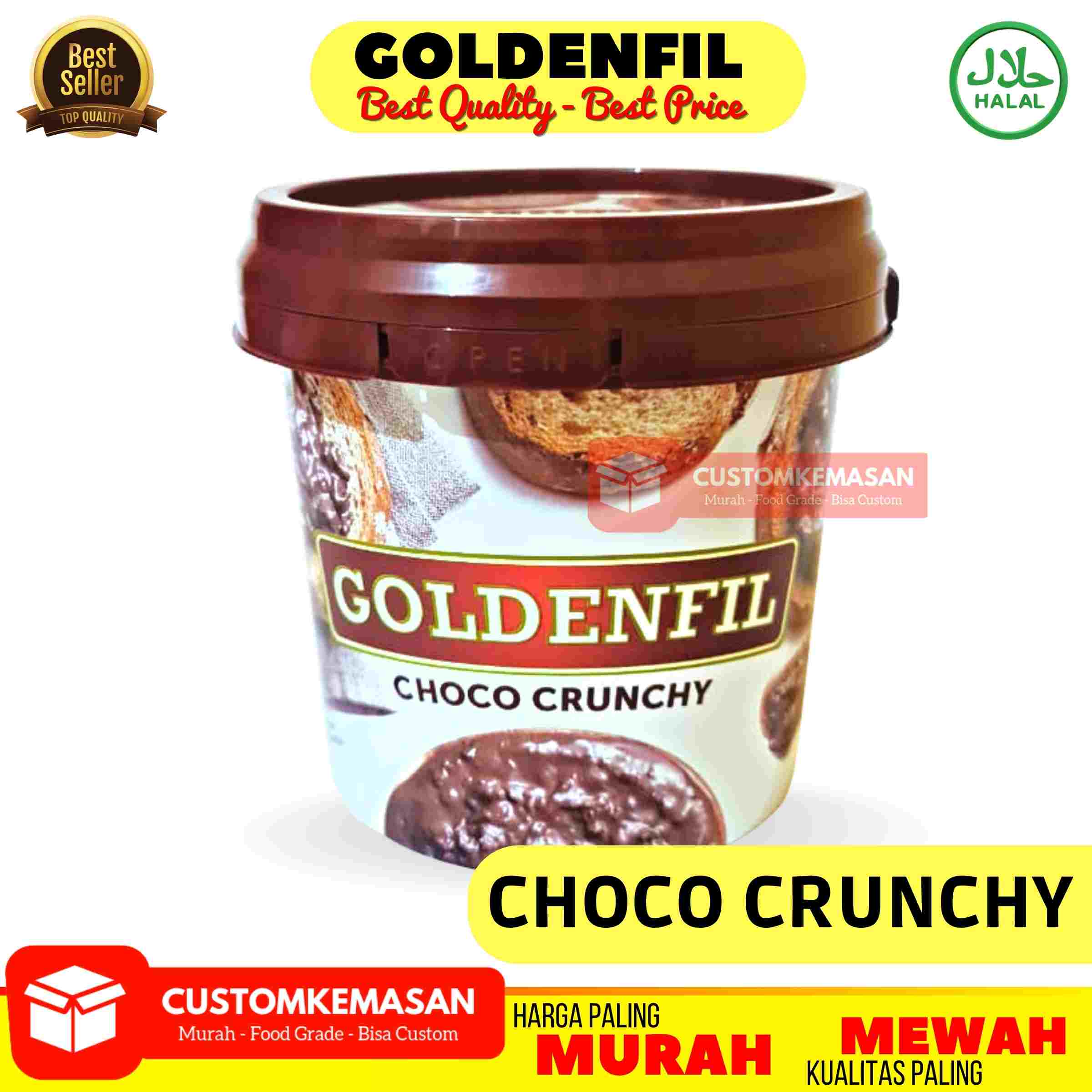 Goldenfil Choco Crunchy Selai Donat Selai Roti Bakar Toping