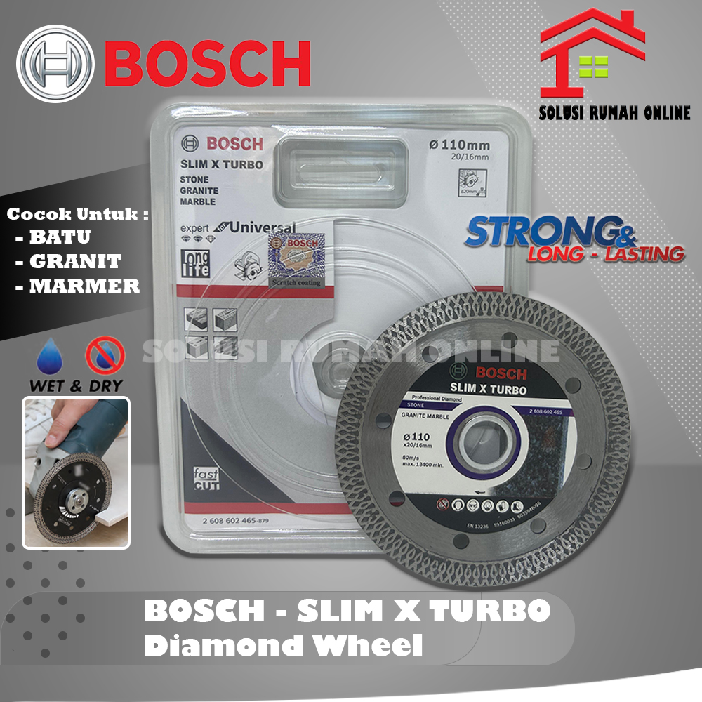 Diamond Wheel Bosch Turbo Slim X Mata Pisau Potong Batu Keramik